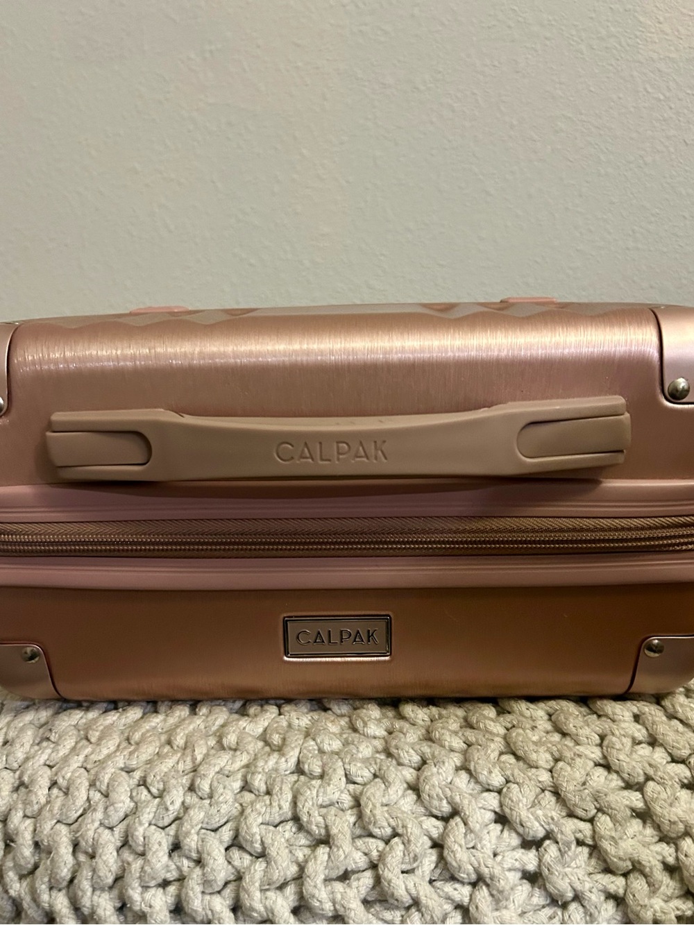 CALPAK Rose Gold ABS Hardcase Accessory Bag Toiletry Case